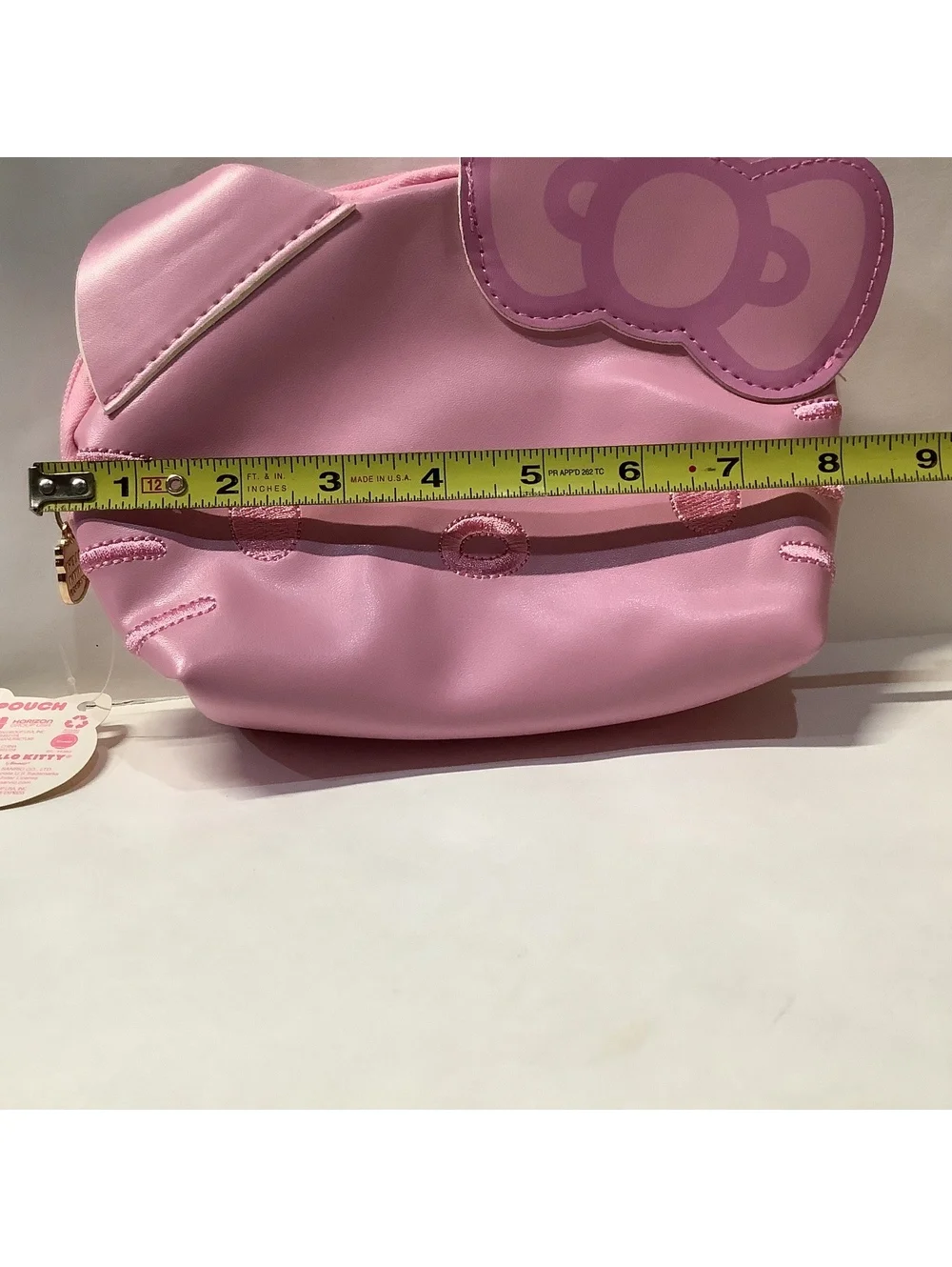 Hello Kitty Pink Makeup Pouch with Bow and Cat Ear Design
